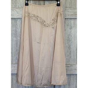Vintage Henson Kickernick Slip Womens Made in USA Lace Antron Nylon Sz M